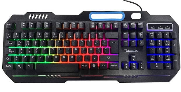Ejemplo de un teclado de membrana