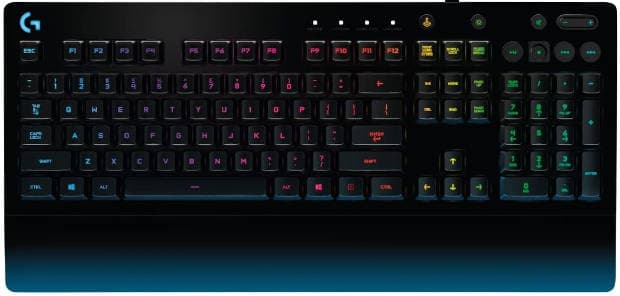 Ejemplo de un teclado mecánico