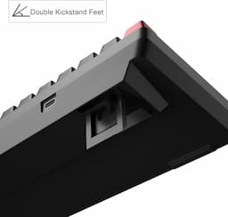 MageGee MK-Box - Teclado mecánico portátil 60% para juegos, retroiluminación LED, compacto, 68 teclas, mini teclado de oficina con cable con interruptor rojo para Windows portátil, PC, Mac, negro y gris